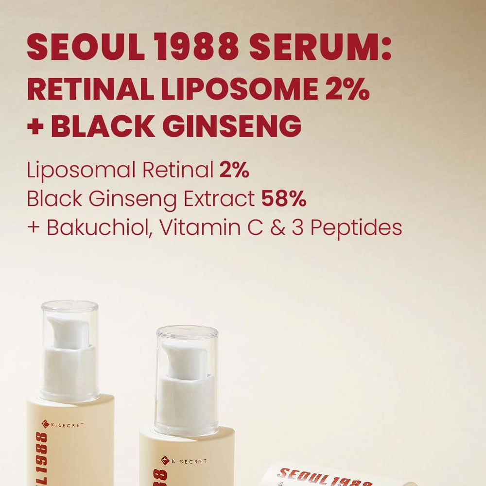 KSECRET SEOUL 1988 Serum : Retinal Liposome 2% + Black Ginseng 30ml